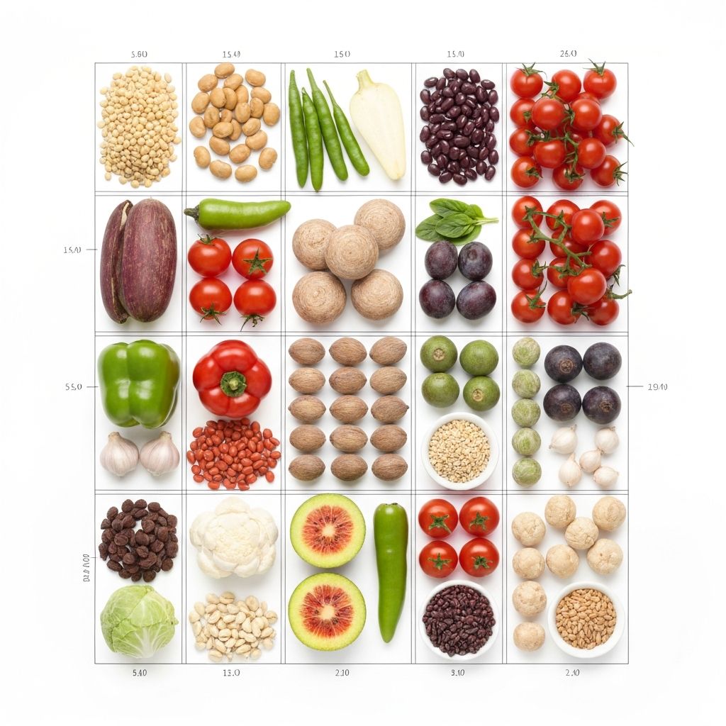 Technical arrangement of diverse nutritional foods
